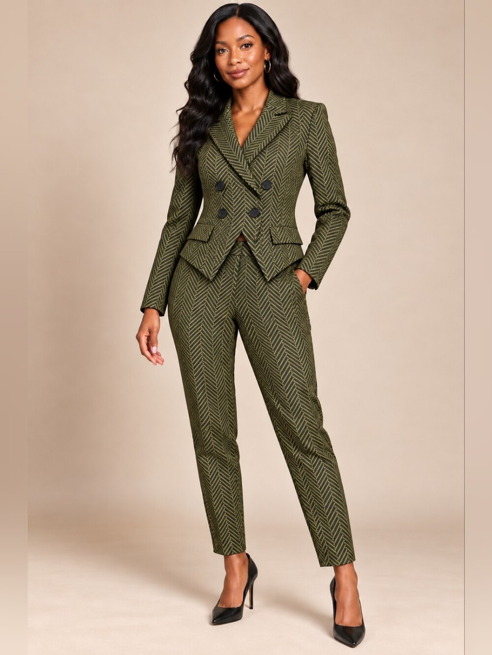 Eva Mendes 2pc Pant Suit